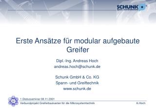 erste ans tze f r modular aufgebaute greifer