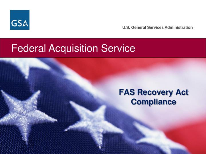 fas recovery act compliance
