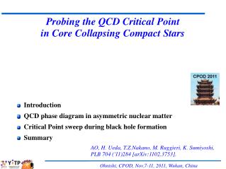 Probing the QCD Critical Point in Core Collapsing Compact Stars