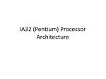 IA32 (Pentium) Processor Architecture - slide 1