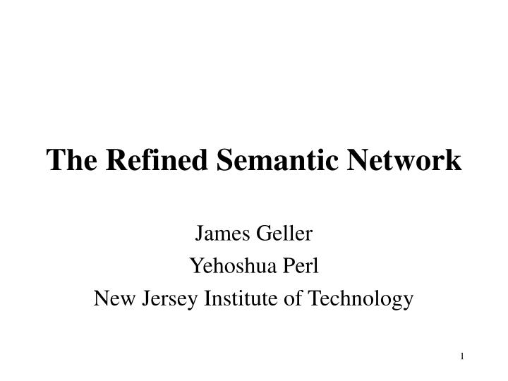 the refined semantic network