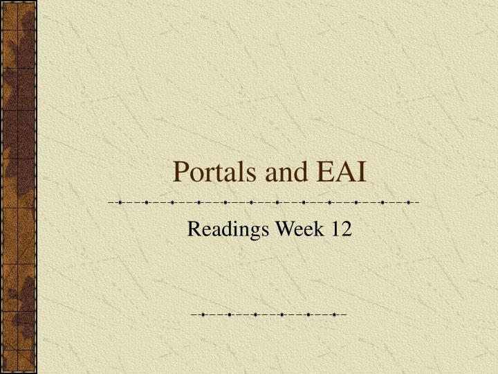 portals and eai
