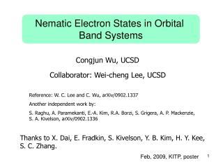 Nematic Electron States in Orbital Band Systems