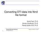 Converting DTI data into Nrrd file format - slide 1