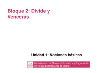 bloque 2 divide y vencer s