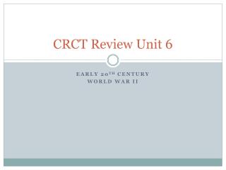 CRCT Review Unit 6