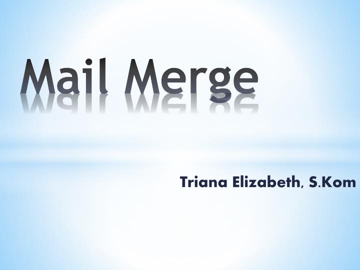 mail merge