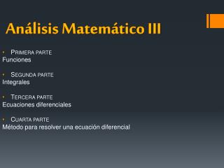 an lisis matem tico iii