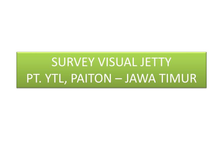 survey visual jetty pt ytl paiton jawa timur