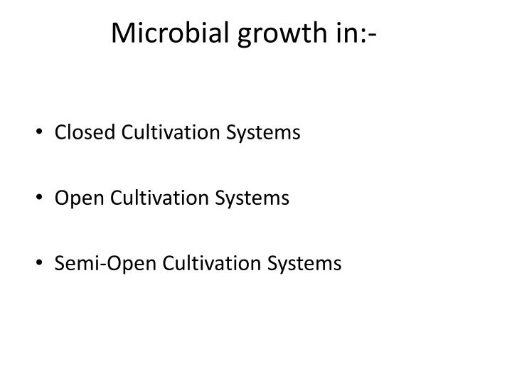 microbial growth in