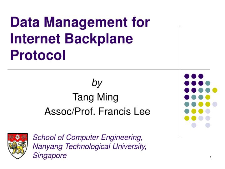 data management for internet backplane protocol