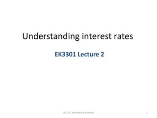 understanding interest rates