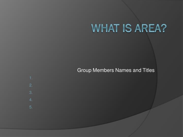 group members names and titles