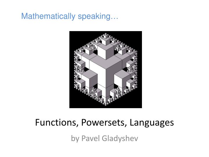 functions powersets languages