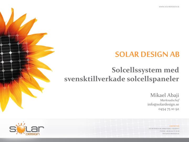 solar design ab