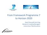 From Framework Programme 7 to Horizon 2020 - slide 1