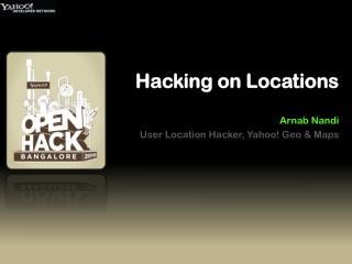 Hacking on Locations