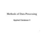 Methods of Data Processing - slide 1