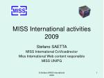 MISS International activities 2009