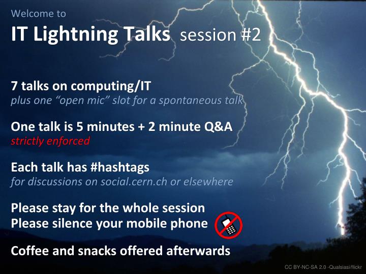 welcome to it lightning talks session 2