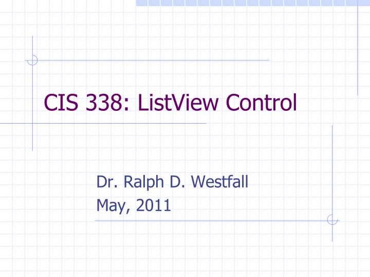 cis 338 listview control