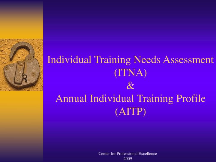 individual training needs assessment itna annual individual training profile aitp