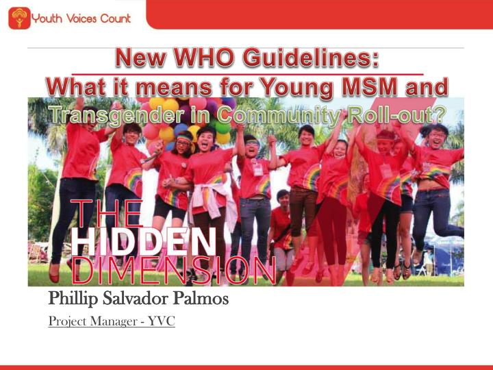 new who guidelines what it means for young msm and transgender in community roll out