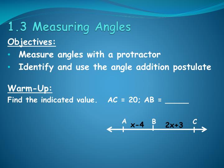 1 3 measuring angles