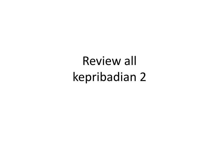 review all kepribadian 2