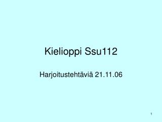 kielioppi ssu112