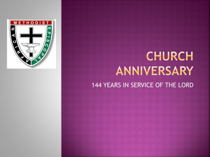 church anniversary