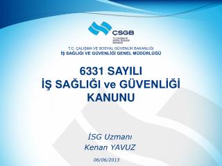 6331 sayili sa li i ve g venl kanunu