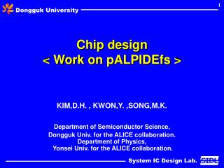 Chip design &lt; Work on pALPIDEfs &gt;