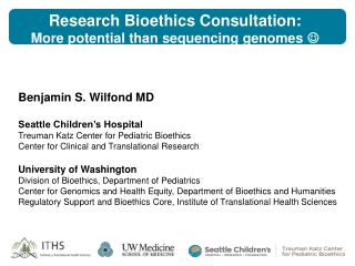 Research Bioethics Consultation: More potential than sequencing genomes ?