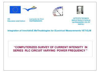computerized survey of current intensity in series rlc circuit varying power frequency