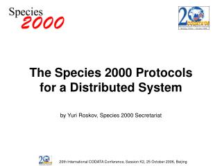 The Species 2000 Protocols for a Distributed System