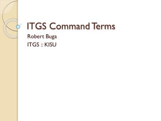 ITGS Command Terms