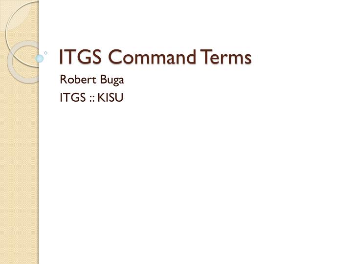 itgs command terms