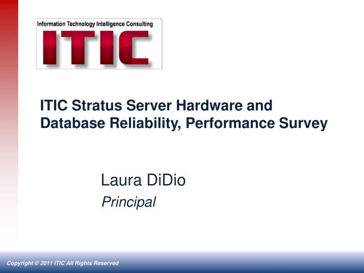 itic stratus server hardware and database reliability performance survey