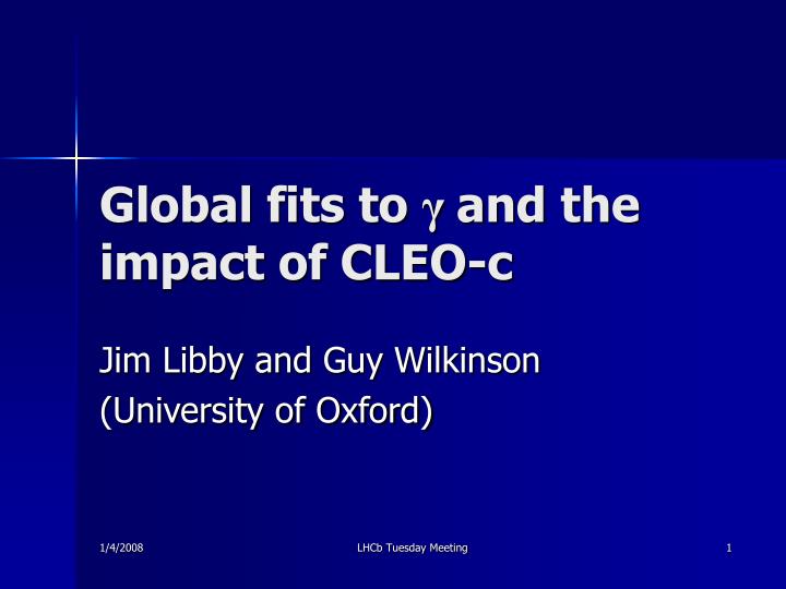 global fits to and the impact of cleo c