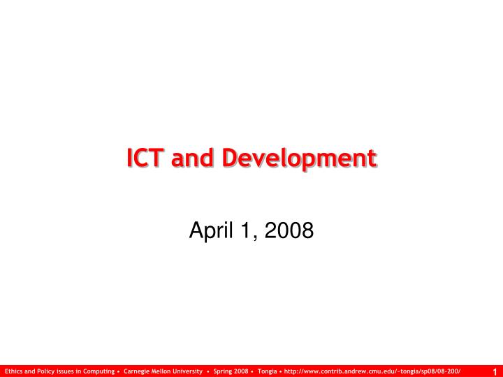 ict and development