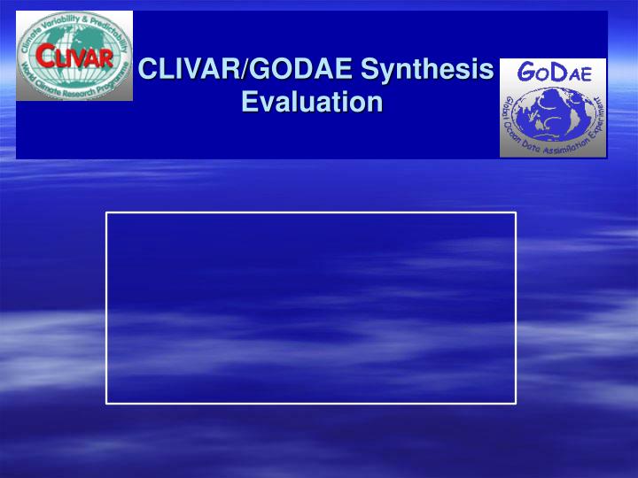 clivar godae synthesis evaluation