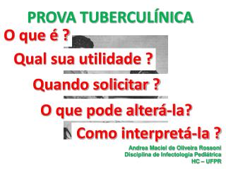 prova tubercul nica