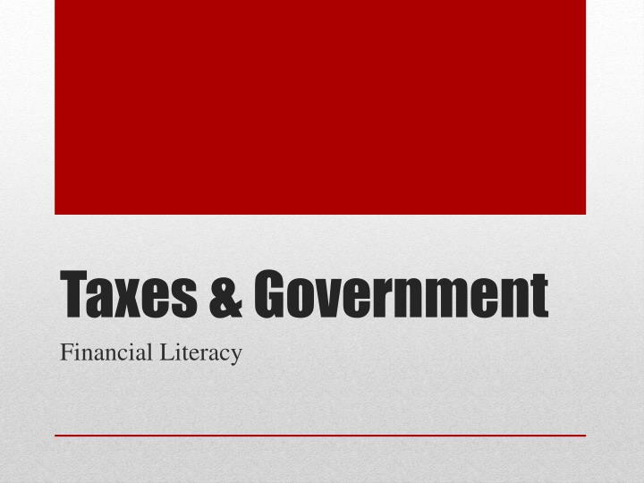 taxes government