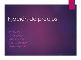 fijaci n de precios