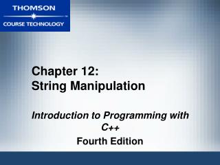 Chapter 12: String Manipulation