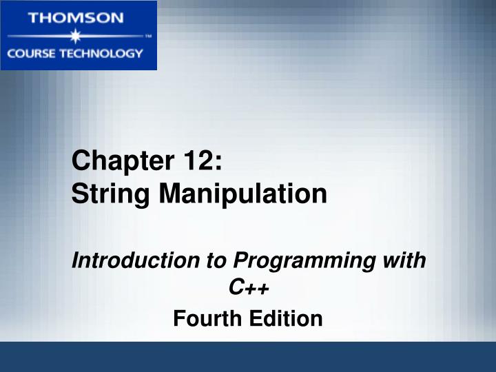chapter 12 string manipulation