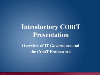 Introductory C OBI T Presentation