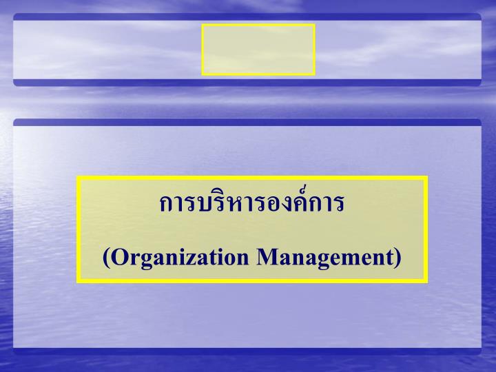 organization management