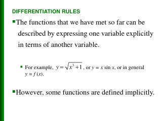 DIFFERENTIATION RULES